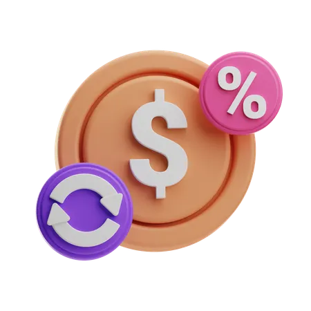 Financial Discount  3D Icon