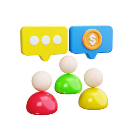 Financial Discussion  3D Icon