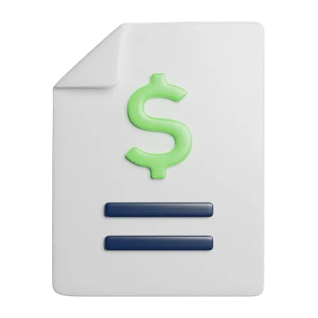 Financial Document Report 3D Icon