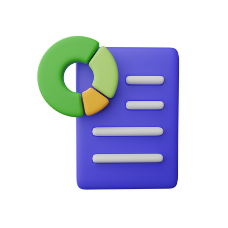 Financial document  3D Icon