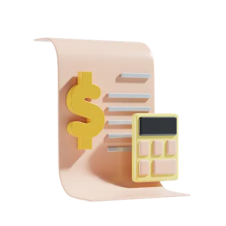 Financial Document Report 3 D Icon Illustration 3D Icon