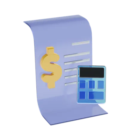 Financial Document Report 3 D Icon Illustration 3D Icon