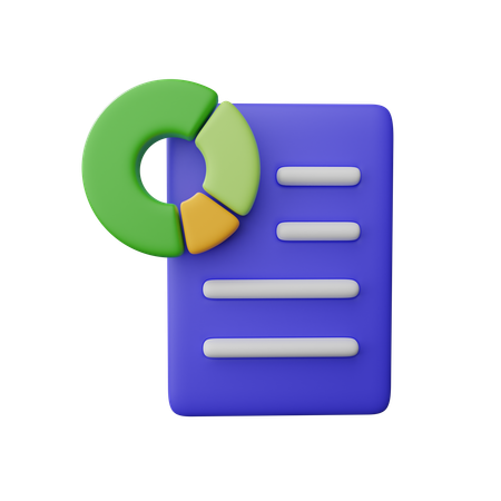 Financial document  3D Icon