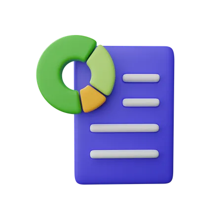 Financial document  3D Icon