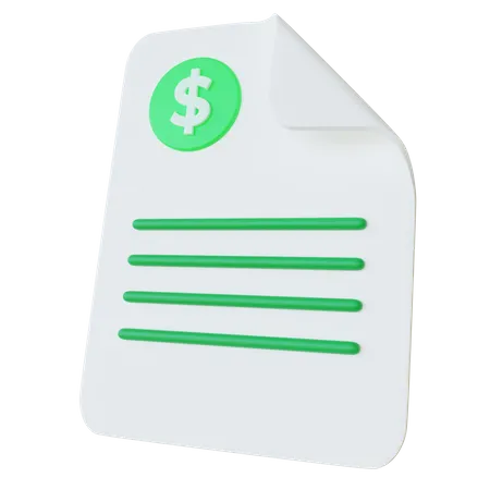 Financial Document  3D Icon