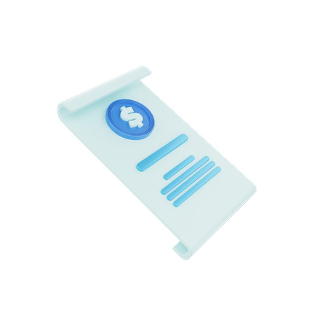Financial Document  3D Icon