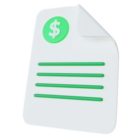 Financial Document 3D Icon