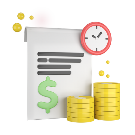 Financial Document 3D Icon