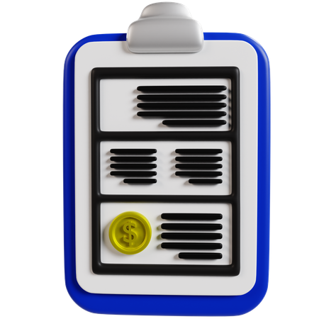 Financial Document Analysis  3D Icon