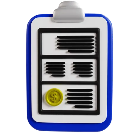 Financial Document Analysis  3D Icon