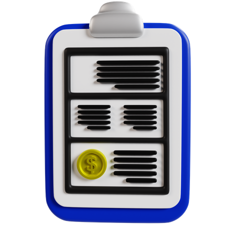 Financial Document Analysis  3D Icon