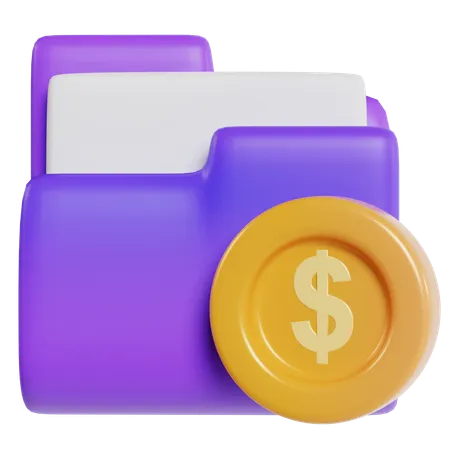 Financial Document Organization  3D Icon