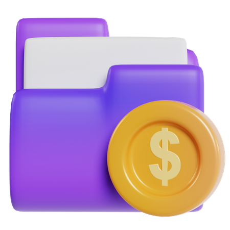 Financial Document Organization  3D Icon