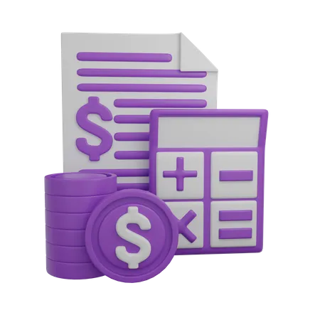 Financial Estimate  3D Icon