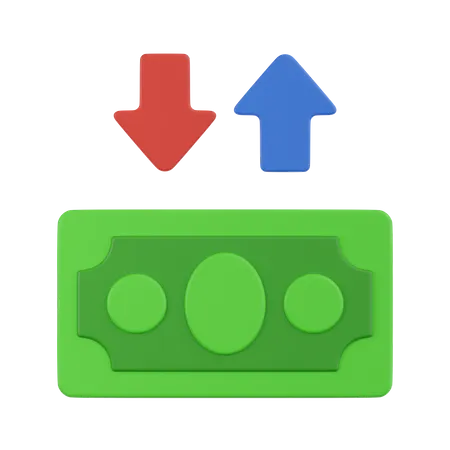 Financial Fluctuation  3D Icon