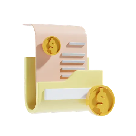 Financial Folder 3 D Icon Illustration 3D Icon