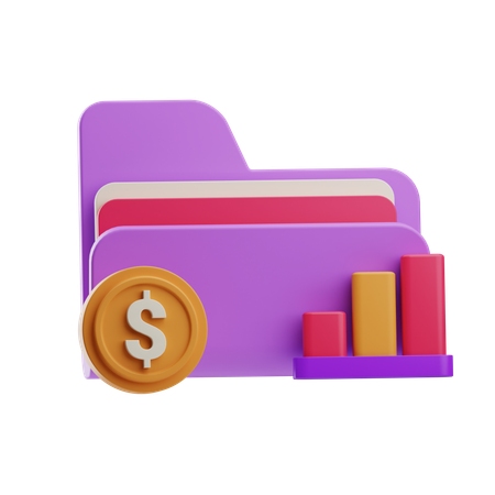 Financial Folder  3D Icon