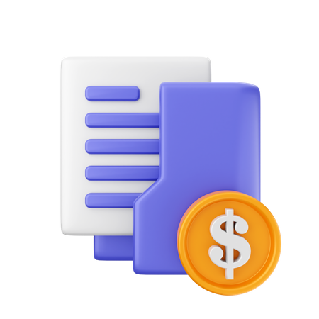 Financial Folder  3D Icon