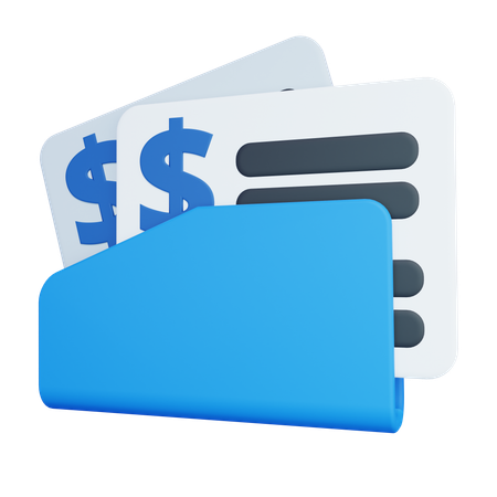 Financial Folder  3D Icon