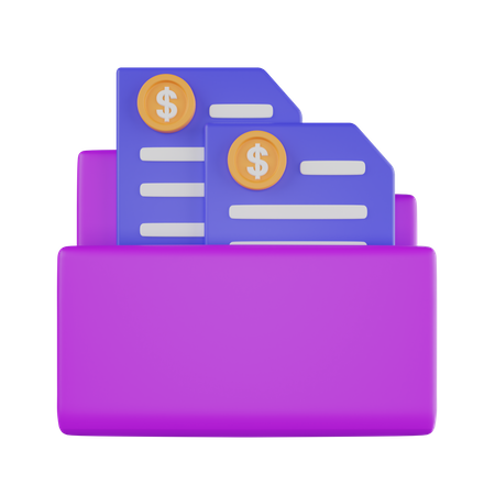 Financial Folder  3D Icon