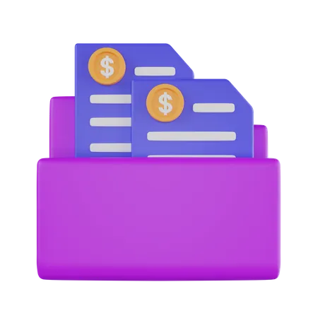 Financial Folder  3D Icon