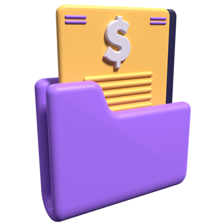 Financial Folder  3D Icon