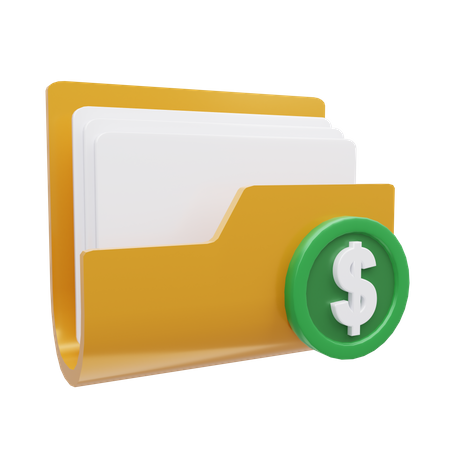 Financial Folder  3D Icon