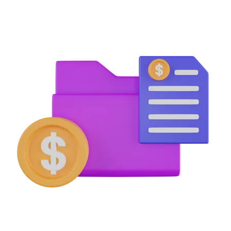 Financial Folder  3D Icon