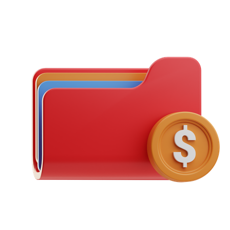 Financial Folder  3D Icon
