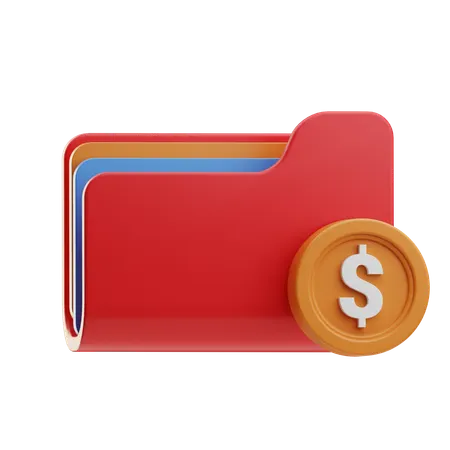 Financial Folder  3D Icon
