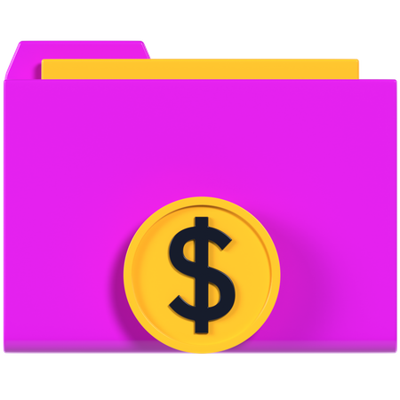 Financial Folder  3D Icon