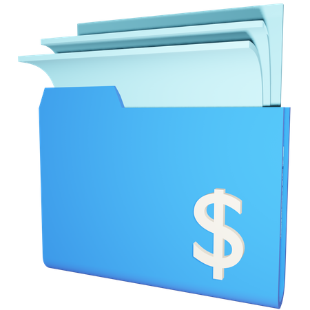 Financial Folder 3D Illustration