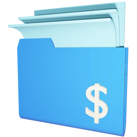 Financial Folder  3D Illustration