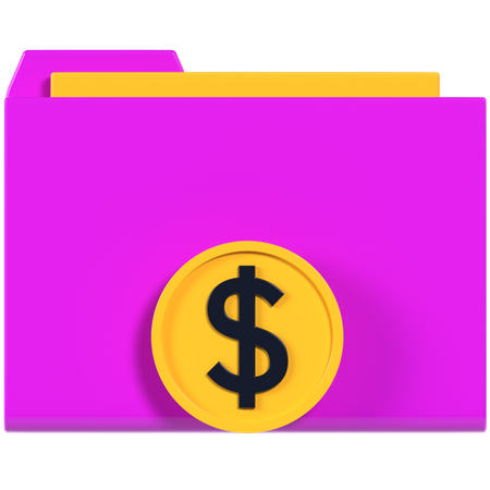 Financial Folder 3D Illustration