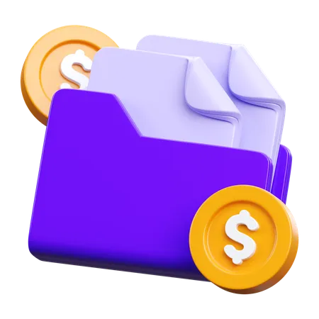 Financial Folders  3D Icon
