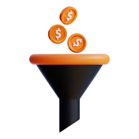 Financial Funnel  3D Icon