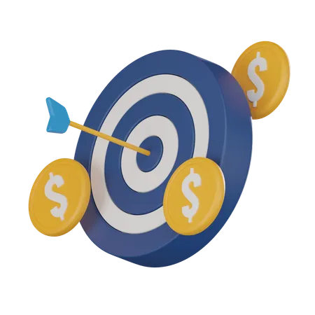 Dart Hitting Target Visual Representation Of Precision Accuracy And Achieving Business Objectives Ideal For Conveying Concepts Of Market Research Competitive Analysis 3 D Render Illustration 3D Icon