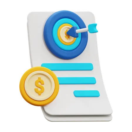3 D Financial Goal Icon 3D Icon
