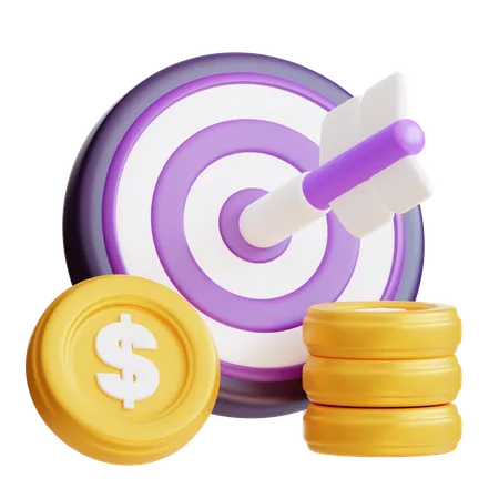 3 D Financial Goal Icon 3D Icon