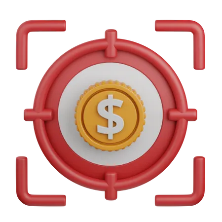 3 D Rendering Target Isolated Useful For Business Analytics Web Money And Finance Design Element 3D Icon