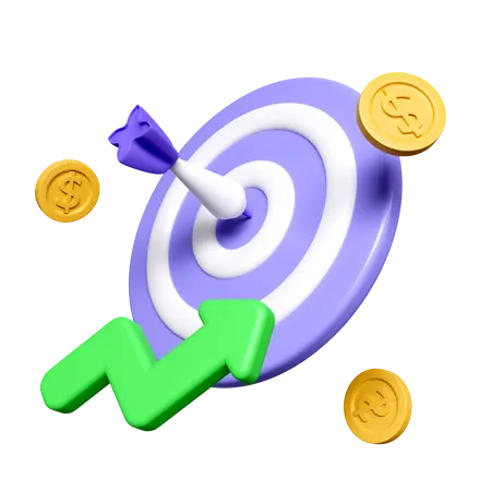 Financial Goal Growth  3D Icon