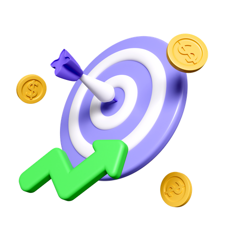 Financial Goal Growth  3D Icon