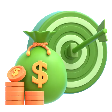 財務目標  3D Icon