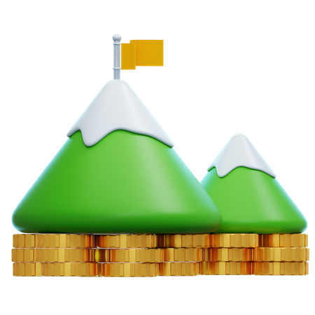 Financial Goals 3D Illustration  3D Icon