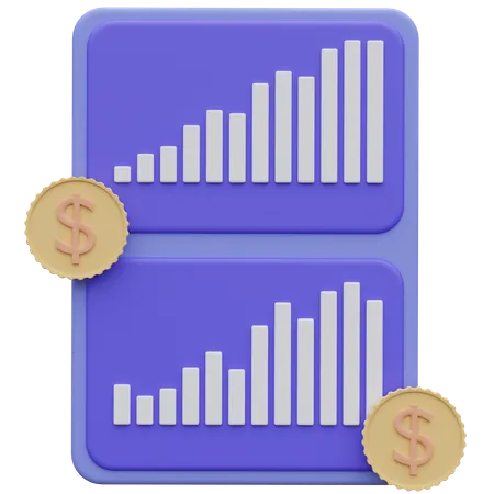 Financial Graph  3D Icon