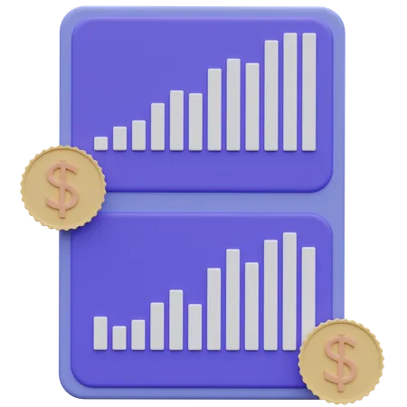 Charts Graphs And Diagrams 3 D Icon Illustration 3D Icon