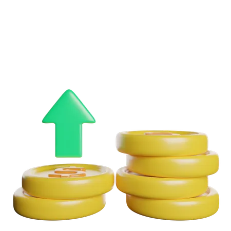 Increase Growth Graph 3D Icon