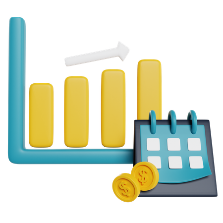 Financial growth  3D Icon
