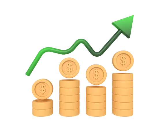 Finance Growth Statistics 3D Icon