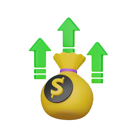 Increase Cash Flow 3 D Icon 3D Icon